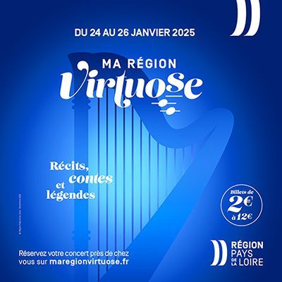 Du 24 au 26 janvier 2025. Ma Région Virtuose. récits, contes et légendes. Réservez votre concert près de chez vous sur maregionvirtuose.fr. Billets de 2 à 12€ 